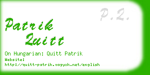 patrik quitt business card